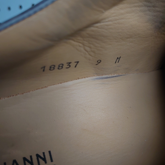 Magnanni For Neiman Marcus Leather Sneakers Shoes Grey - Picture 8 of 9